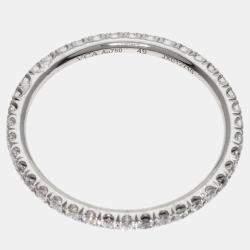 Pre Owned Van Cleef & Arpels 18K White Gold and Diamond Eternity Band Ring EU 49