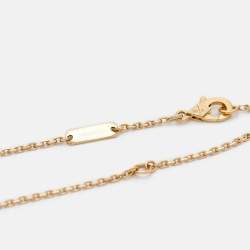 Pre Owned Van Cleef & Arpels Vintage Alhambra Mother of Pearl 18k Yellow Gold Necklace
