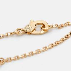 Pre Owned Van Cleef & Arpels Vintage Alhambra Mother of Pearl 18k Yellow Gold Necklace