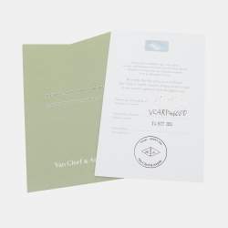 Pre Owned Van Cleef & Arpels Vintage Alhambra 2019 Limited Edition Ceramic Diamond 18k Yellow Gold Holiday Pendant Necklace