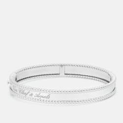 Pre Owned Van Cleef & Arpels Perlée Signature 18k White Gold Bracelet S