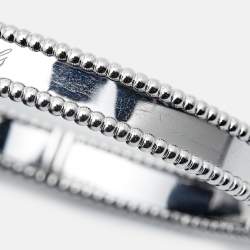 Pre Owned Van Cleef & Arpels Perlée Signature 18k White Gold Bracelet S