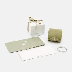 Pre Owned Van Cleef & Arpels Perlée Signature 18k White Gold Bracelet S