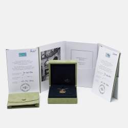 Pre Owned Van Cleef & Arpels Zodiaque Medal Taurus 18k Yellow Gold Pendant Necklace