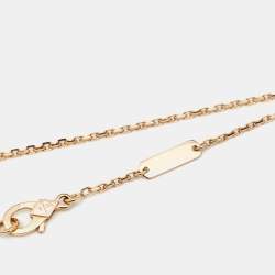 Van Cleef & Arpels Vintage Alhambra Limited Edition 2017 Bulls Eye Brown Stone and Diamond 18K Rose Gold Holiday Pendant Necklace