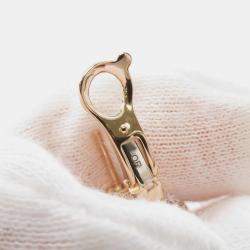 Pre Owned Van Cleef & Arpels 18K Pink Gold Frivole Earrings Size Small