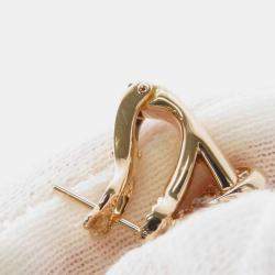 Pre Owned Van Cleef & Arpels 18K Pink Gold Frivole Earrings Size Small