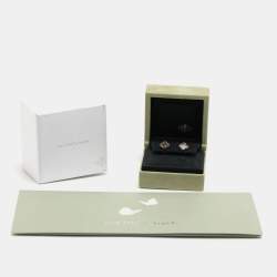 Pre Owned Van Cleef & Arpels Sweet Alhambra Onyx 18k Yellow Gold Earrings