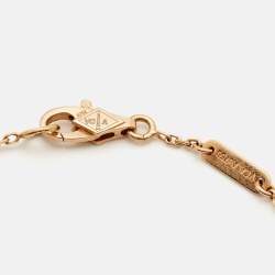 Pre Owned Van Cleef & Arpels  Sweet Alhambra Carnelian 18k Rose Gold Bracelet