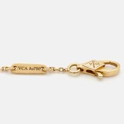 Pre Owned Van Cleef & Arpels Sweet Alhambra Mother of Pearl 18k Yellow Gold Bracelet