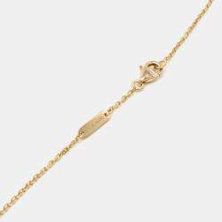 Pre Owned Van Cleef & Arpels 18K Rose Gold and Diamond Vintage Holiday Alhambra Pendant Necklace