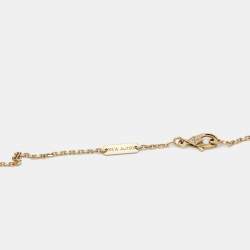 Pre Owned Van Cleef & Arpels Vintage Alhambra Mother of Pearl 18k Yellow Gold Necklace