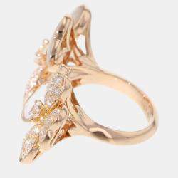 Van Cleef & Arpels 18K Pink Gold Cosmos Entree Les Doors Ring Size 53/#13