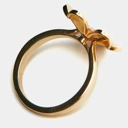  Van Cleef & Arpels Frivole 1 Flower Diamond 18K Yellow Gold Small Model Ring Size 51
