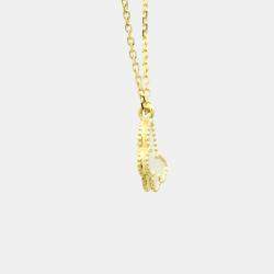 Pre Owned Van Cleef & Arpels 18K Yellow Gold Sweet Alhambra Papillon Pendant Necklace