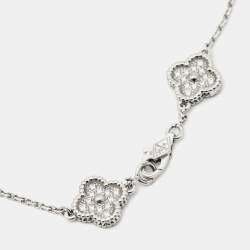 Pre Owned سوار فان كليف أند أربلز ستيشن سويت ألامبرا ألماس وذهب أبيض عيار 18