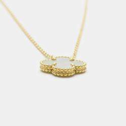 Pre Owned Van Cleef & Arpels 18K Yellow Gold Vintage Alhambra Pendant Necklace