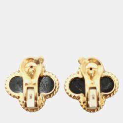 Van Cleef & Arpels Vintage Alhambra Onyx Earrings 
