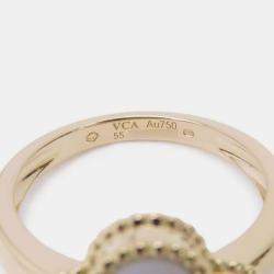 Van Cleef & Arpels 18K Yellow Gold Vintage Alhambra Ring EU 55