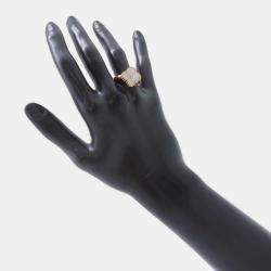 Van Cleef & Arpels 18K Yellow Gold Vintage Alhambra Ring EU 55