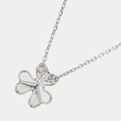 Van Cleef & Arpels 18K White Gold Frivole Pendant Mini Model Size Mini 