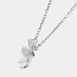 Van Cleef & Arpels 18K White Gold Frivole Pendant Mini Model Size Mini 