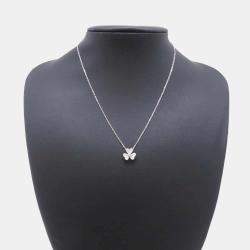 Van Cleef & Arpels 18K White Gold Frivole Pendant Mini Model Size Mini 