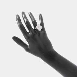  Van Cleef & Arpels 18K White Gold Magic Alhambra Ring EU 59