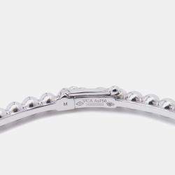 Van Cleef & Arpels 18K White Gold Perlee Gold Pearl Bracelet Medium  