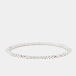 Van Cleef & Arpels 18K White Gold Perlee Gold Pearl Bracelet Medium  