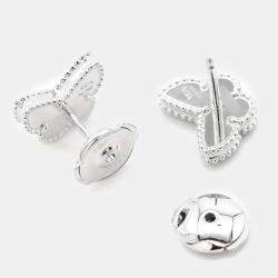 Van Cleef & Arpels 18K White Gold Sweet Papillon Earrings