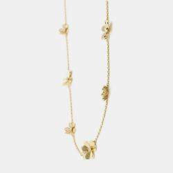 Pre Owned Van Cleef & Arpels 18K Yellow Gold and Diamond Frivole Necklace 