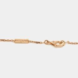 مملوكة مسبقًا Van Cleef & Arpels Vintage Alhambra Diamond 18K Rose Gold Pendant Necklace