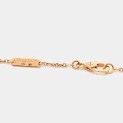 مملوكة مسبقًا Van Cleef & Arpels Vintage Alhambra Diamond 18K Rose Gold Pendant Necklace