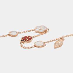 Van Cleef & Arpels 18K Pink Gold Lucky 5 Motifs Spring Bracelet 
