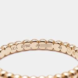 Van Cleef & Arpels Perlée 18k Rose Gold Small Model Ring Size 48