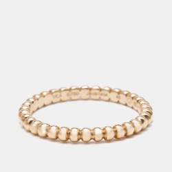 Van Cleef & Arpels Perlée 18k Rose Gold Small Model Ring Size 48