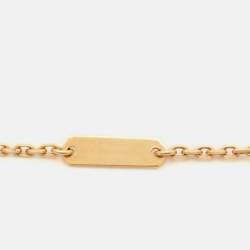 Pre Owned Van Cleef & Arpels Vintage Alhambra Mother of Pearl 18k Yellow Gold Necklace