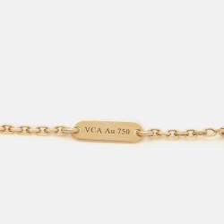 مملوكة مسبقًا Van Cleef & Arpels Vintage Alhambra Mother of Pearl 18k Yellow Gold Necklace