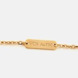 مملوكة مسبقًا Van Cleef & Arpels Vintage Alhambra Mother of Pearl 18k Yellow Gold Necklace