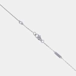 Van Cleef & Arpels 18K White Gold and Diamond Sweet Alhambra Pendant Necklace