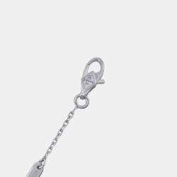 Van Cleef & Arpels 18K White Gold and Diamond Sweet Alhambra Pendant Necklace