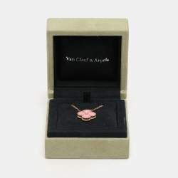 Pre Owned قلادة فان كليف أند أربلز فينتدج ألامبرا ألماس طبقة وردي ذهب وردي عيار 18