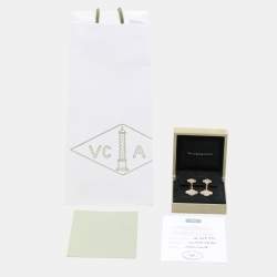 Pre Owned Van Cleef & Arpels Magic Alhambra Mother of Pearl 18K Yellow Gold 2 Motifs Earrings