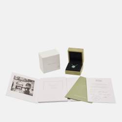 Van Cleef & Arpels Vintage Alhambra Limited Edition Holiday 2022 Celadon Sevres Porcelain Diamond 18k White Gold Necklace
