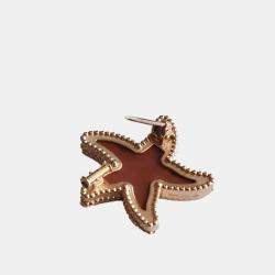 Van Cleef & Arpels 18K Rose Gold and Jasper Lucky Summer Starfish Clip