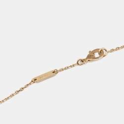 مملوكة مسبقًا Van Cleef & Arpels Vintage Alhambra Grey Mother of Pearl 18k Rose Gold Necklace