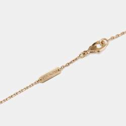 مملوكة مسبقًا Van Cleef & Arpels Vintage Alhambra Grey Mother of Pearl 18k Rose Gold Necklace