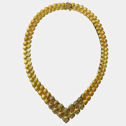 Van Cleef & Arpels 18K Yellow Gold Diamond Necklace