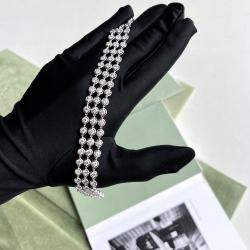 Van Cleef & Arpels 18K White Gold Full Diamond Palmyre  Bracelet